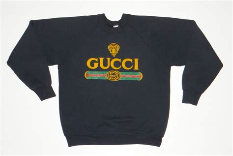 gucci logo sweatshirt vintage|vintage gucci sweatshirt 80s.